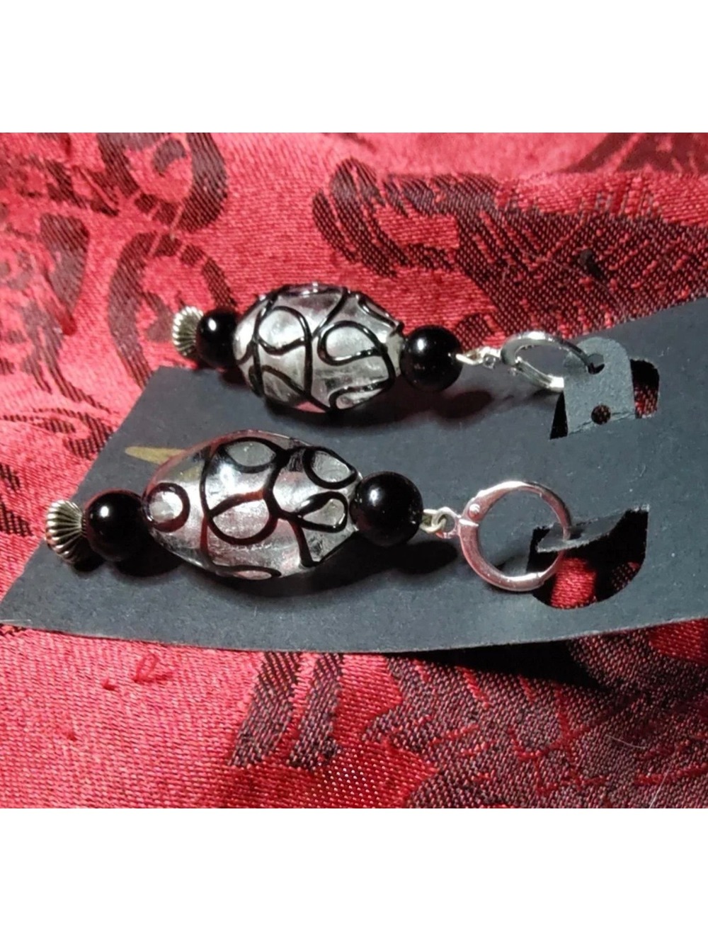 Oblong Glass Earrings